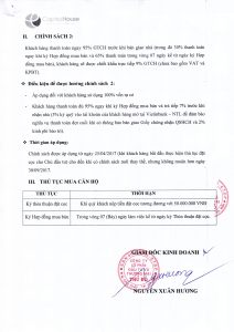 Thông báo chính sách bán hàng dự án EcoLife Capitol tháng 4/2017